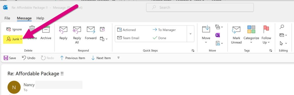 Stop Emails From Going Into Junk Outlook