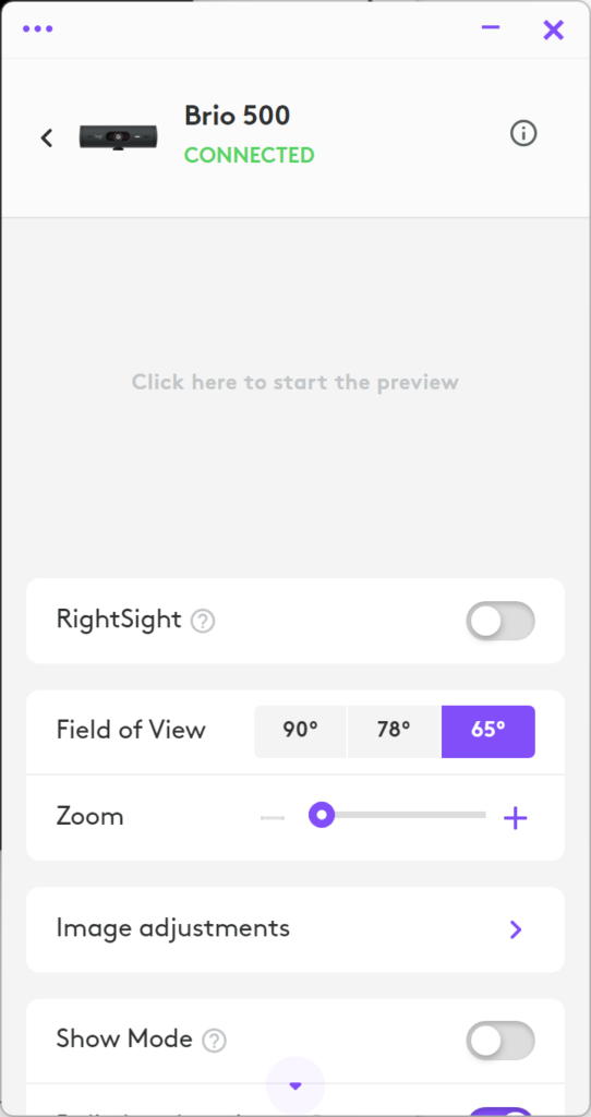 logi tune settings