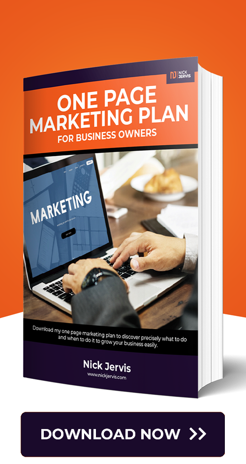 one page marketing book