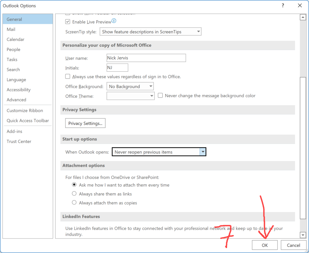Step 7 How To Turn Off Outlook Closed While You Had Items Open
